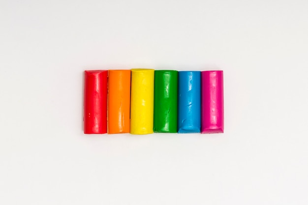 Multicolored plasticine sticks