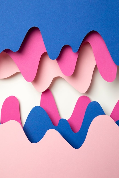 Free photo multicolored psychedelic paper shapes