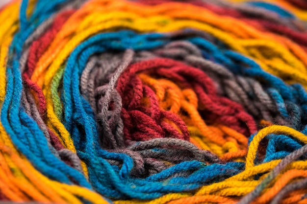 Free photo multicolored yarns