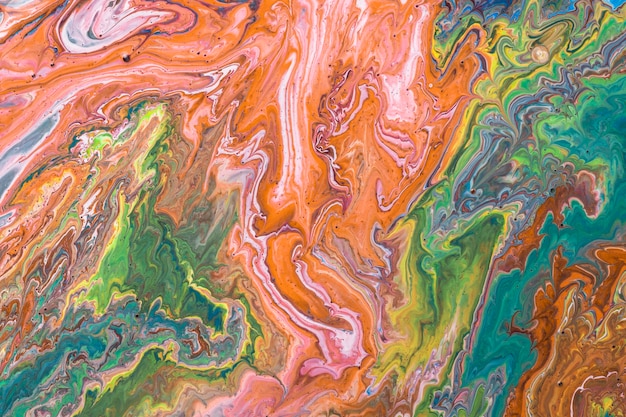 Free photo multicolour colourful background in acrylic pouring