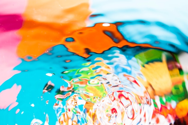 Free photo multicoloured water waves top view