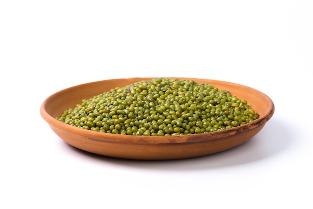 Mung beans isolated on white background