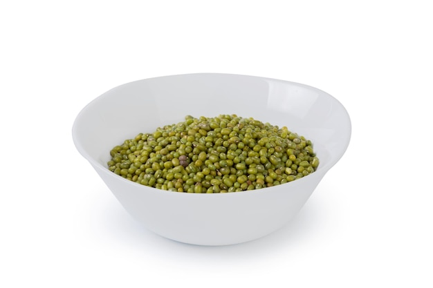 Mung beans isolated on white background