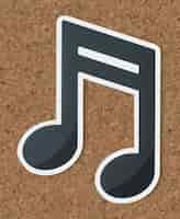 Free photo musical note audio cut out icon