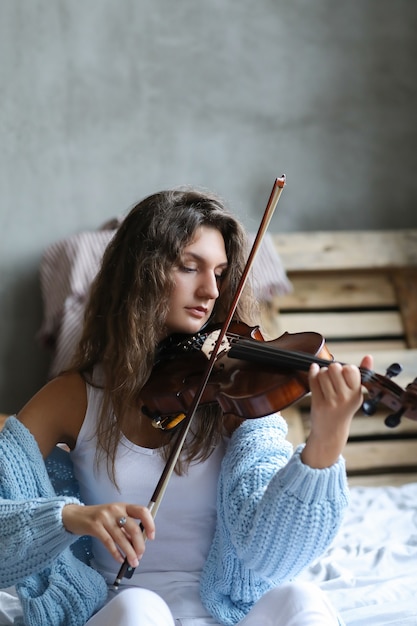 Musician in bed