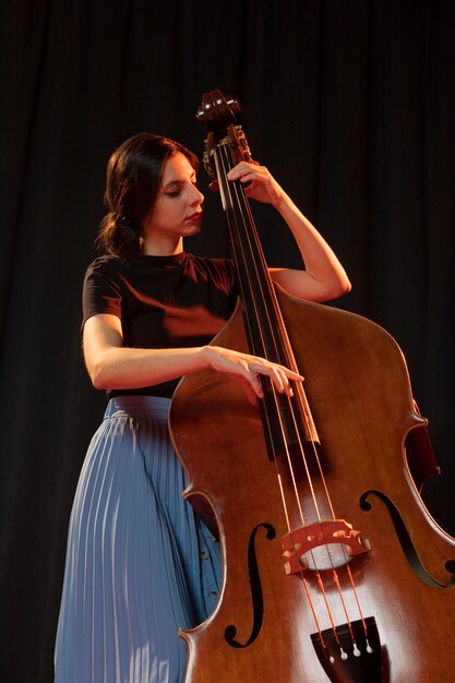 Musician celebrating jazz day event