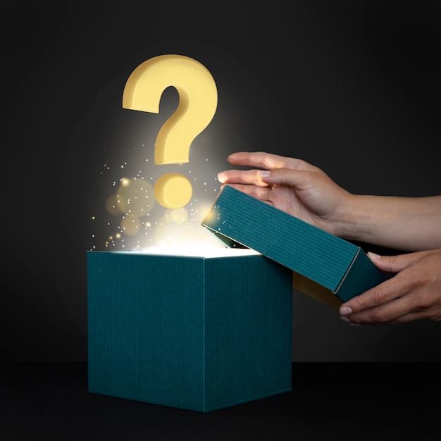 Free Photo mystery box with gifts  concept