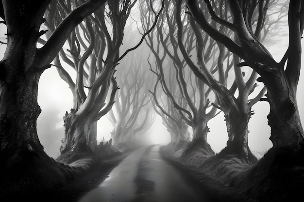 Free Photo mystical spooky forest background