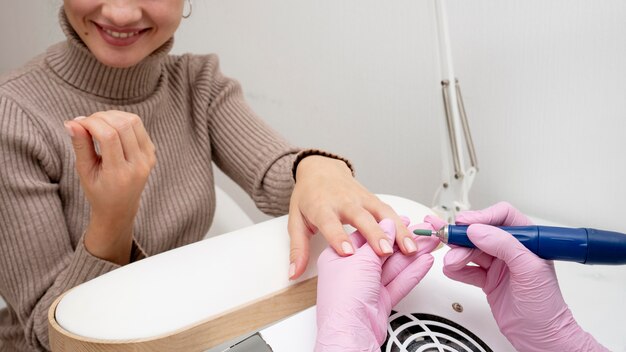 Nail care manicure process