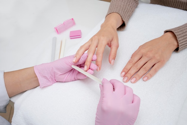 Nail care manicure process