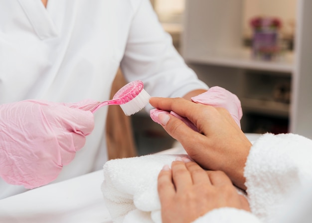 Nail hygiene and care cleaning the nails