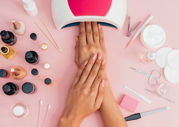 Nail hygiene and care drying the polish