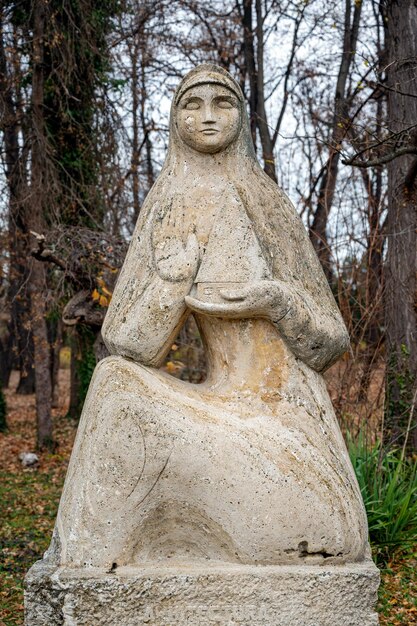 National art sculpture in a park in Bucharest Romania