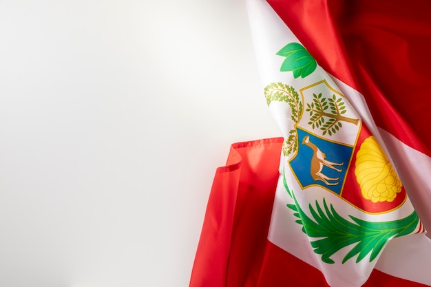 National peru flag with symbol