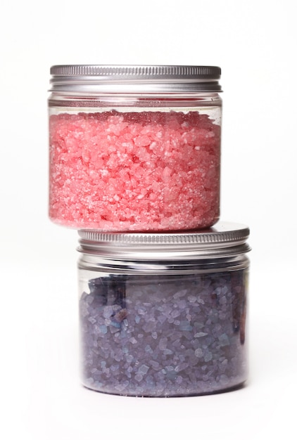 Natural bath salt in a boxes