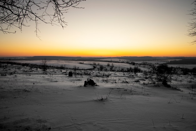 Natural beautiful winter landscape