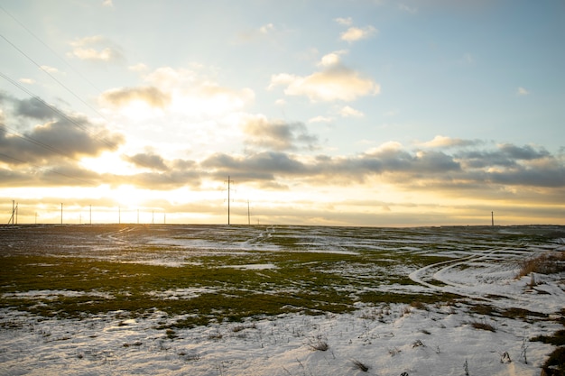 Free Photo natural beautiful winter landscape