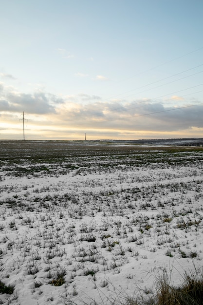 Natural beautiful winter landscape