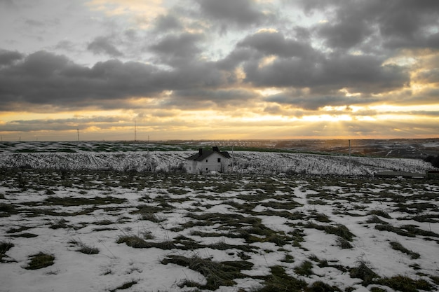 Free photo natural beautiful winter landscape