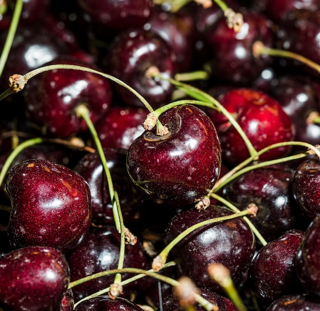 Natural cherries for sales in market