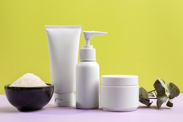 Natural cosmetic products arrangement