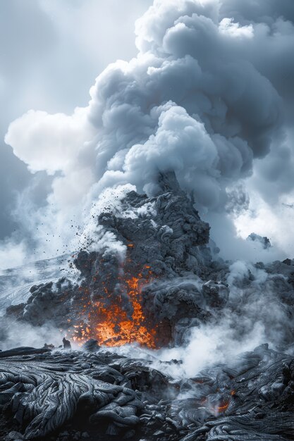 Natural disaster volcanic eruption