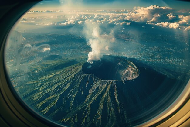 Natural disaster volcanic eruption