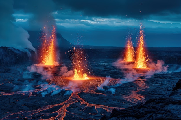 Free photo natural disaster volcanic eruption