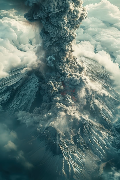 Natural disaster volcanic eruption