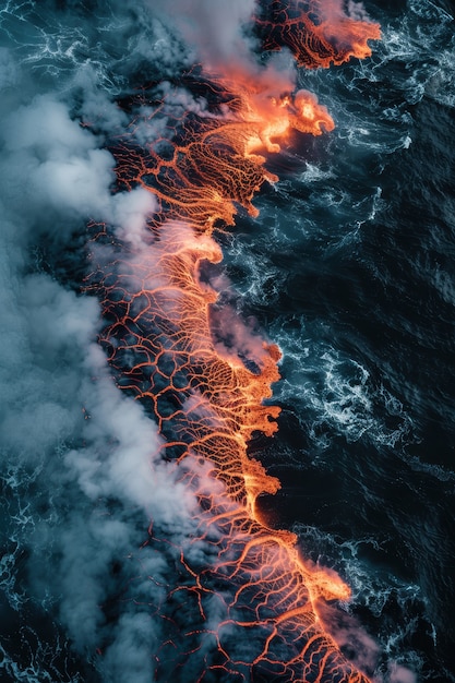 Natural disaster volcanic eruption