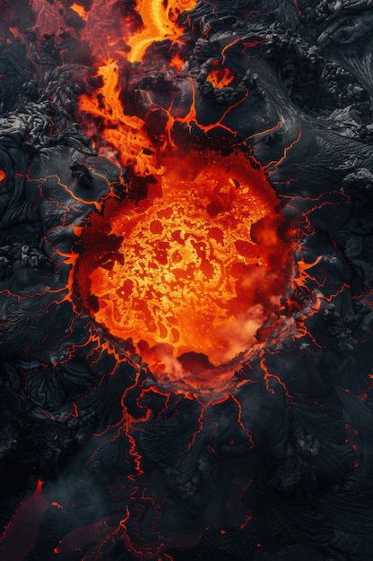 Free Photo natural disaster volcanic eruption