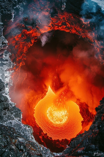 Free Photo natural disaster volcanic eruption