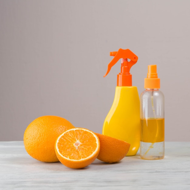 Natural elements for spa with oranges