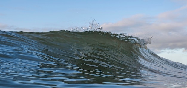 Natural landscape with sea wave