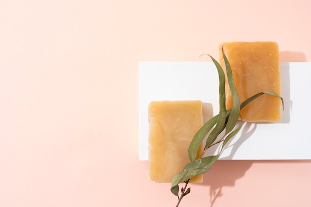 Free photo natural self care soap composition