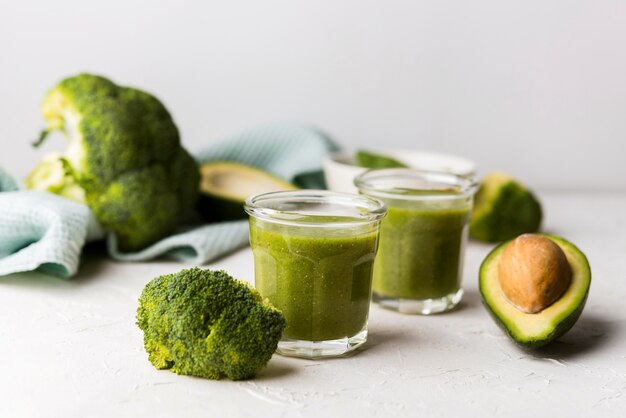 Natural smoothies with broccoli