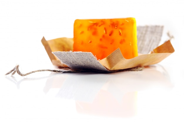 Natural soap with packaging