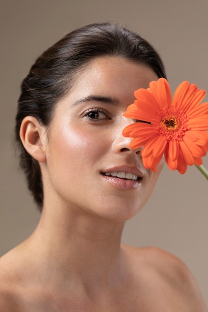 Natural young woman posing