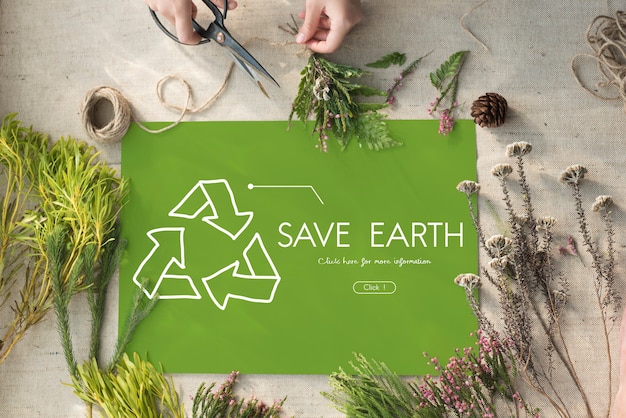 Free Photo nature environment eco friendly recycle symbol sign