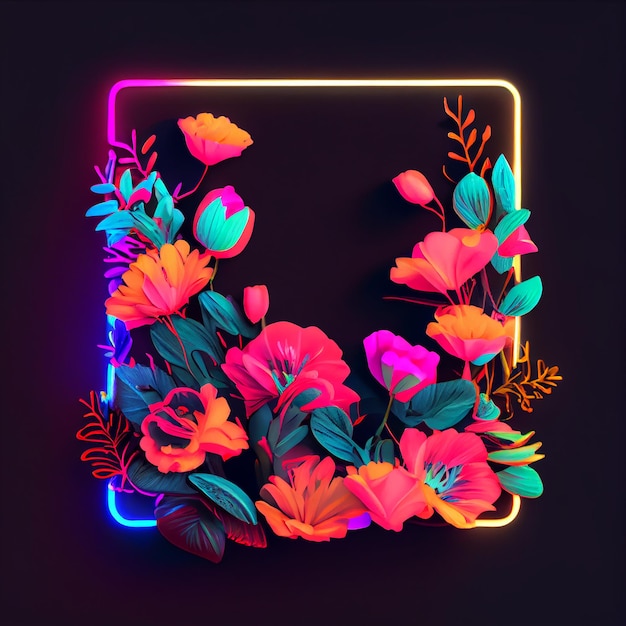 Free photo nature floral beauty illustrated in colorful designs generative ai