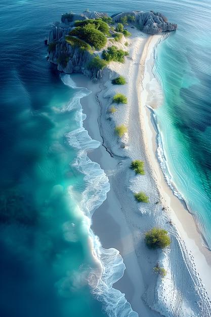 Nature landscape with beach view