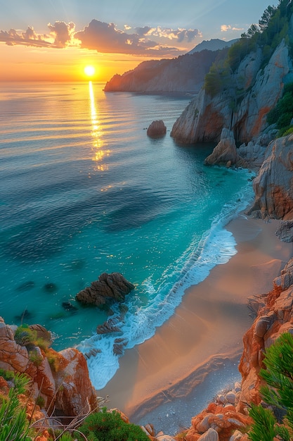 Nature landscape with beach view