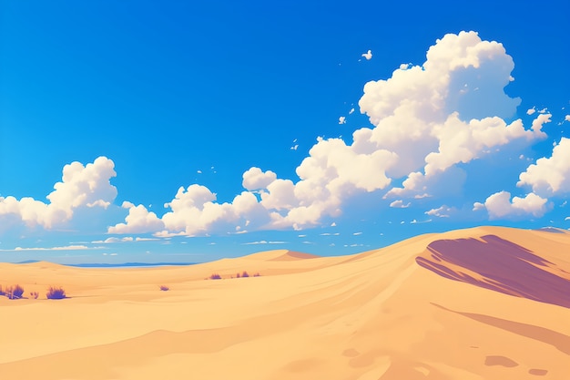 Free photo nature landscape with cartoon desert and dry nature