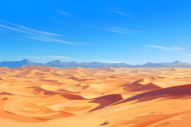 Free Photo nature landscape with cartoon desert and dry nature