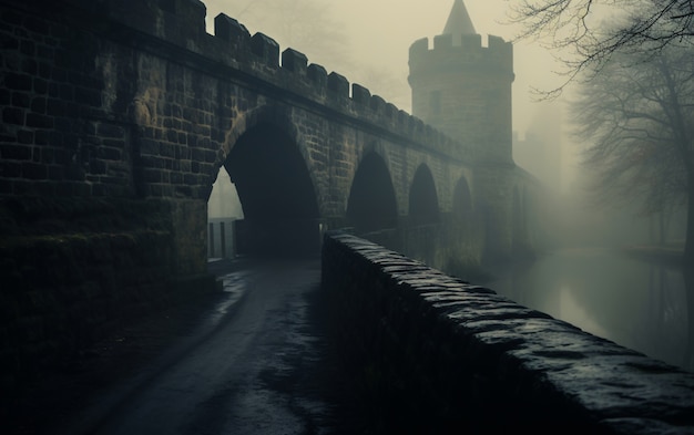 Free Photo nature landscape with castle building