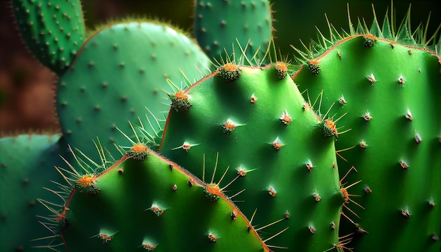 Free photo nature prickly beauty in sharp macro magnification generated by ai