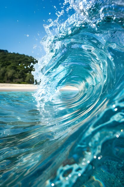 Nature sea landscape with idyllic view of water