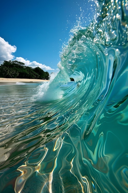 Free Photo nature sea landscape with idyllic view of water