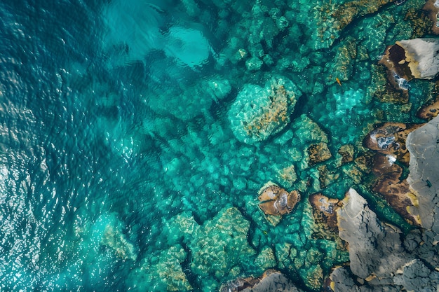 Free Photo nature sea landscape with idyllic view of water