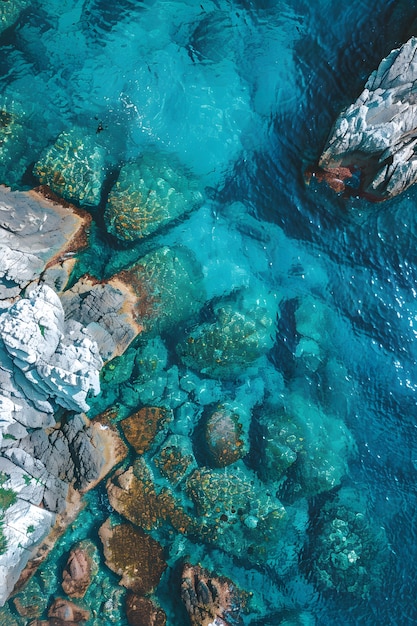 Nature sea landscape with idyllic view of water